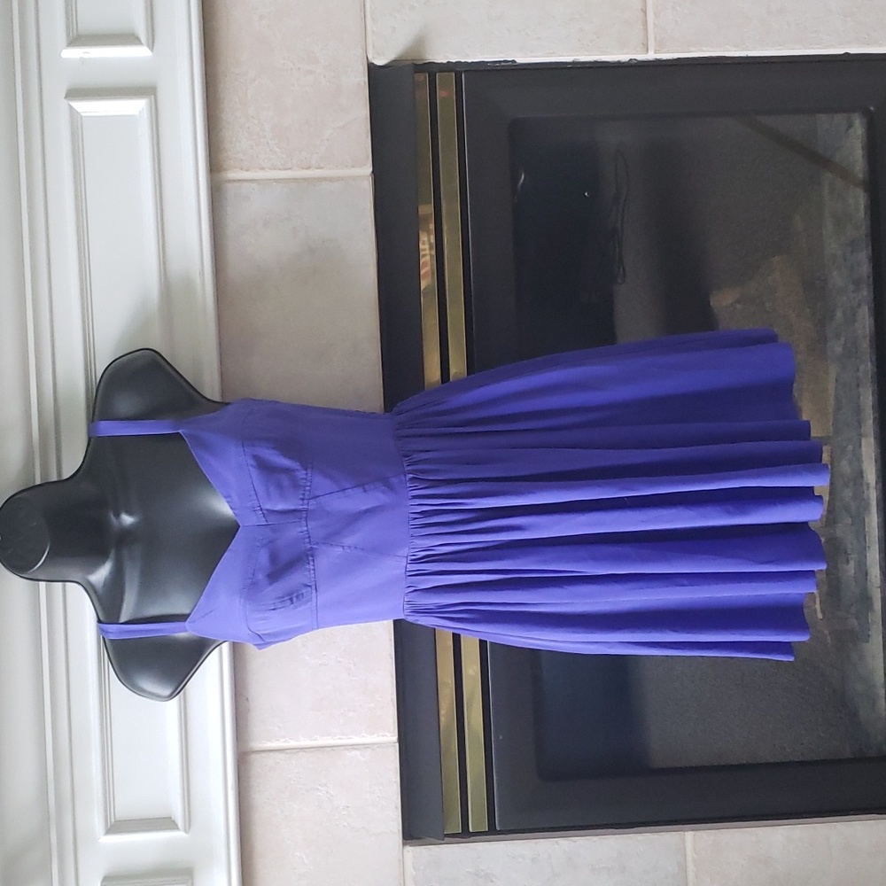 Revolve 100% Silk Amanda Uprichard Royal Blue Dress- Size Medium